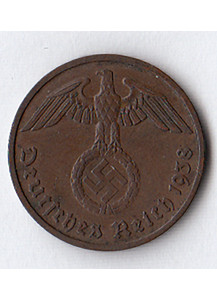 1938 2 Pfennig Rame Zecca G